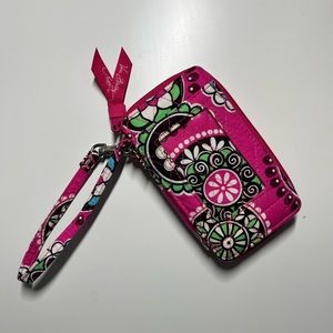 VERA BRADLEY Hot Pink Floral Wristlet